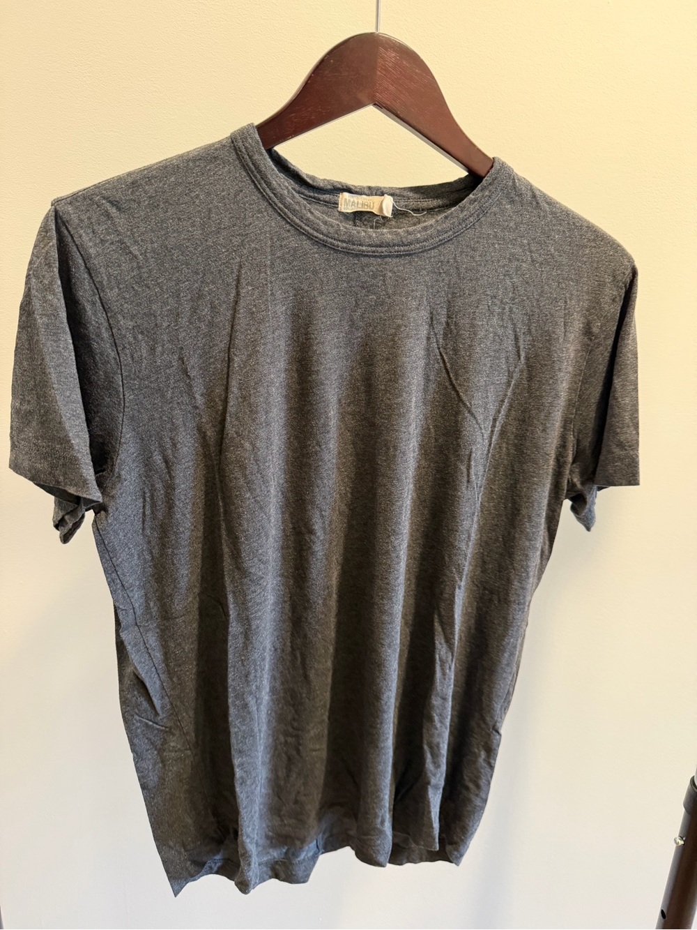 Barefoot Dreams Charcoal Gray Short Sleeve Crew Tee